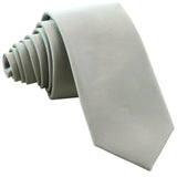 New Polyester Men's 2.5" skinny Neck Tie only solid formal wedding work white
