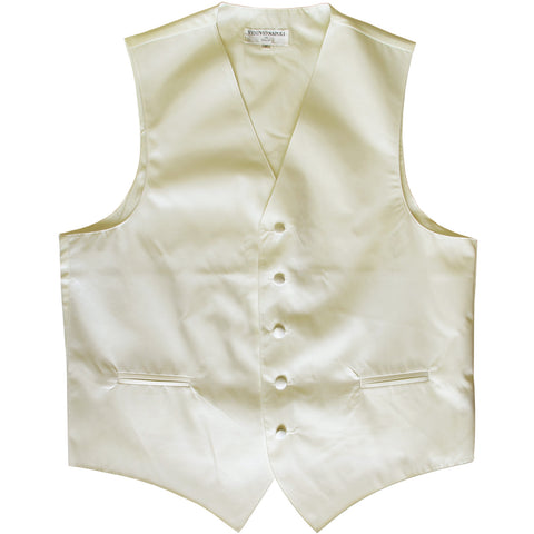 New polyester men's tuxedo vest waistcoat only solid wedding formal cream