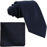 New Polyester Men's 2.5" skinny Neck Tie & hankie set solid formal wedding
