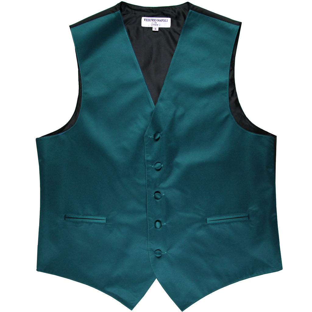 New polyester men's tuxedo vest waistcoat only solid wedding formal sapphire blue