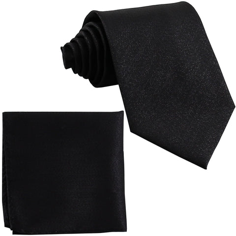New Men's Polyester Glitters Neck Tie necktie and Pocket Square Hankie Set