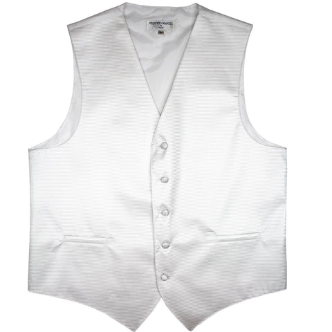 New formal men's tuxedo vest waistcoat only striped pattern prom wedding white