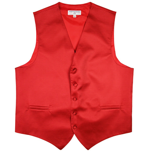 New formal men's tuxedo vest waistcoat only striped pattern prom wedding red