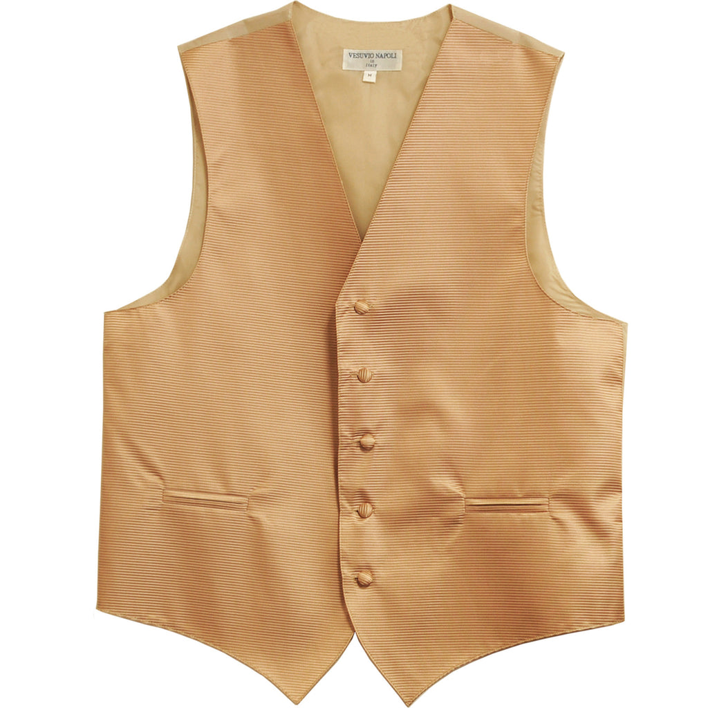 New formal men's tuxedo vest waistcoat only striped pattern prom wedding beige