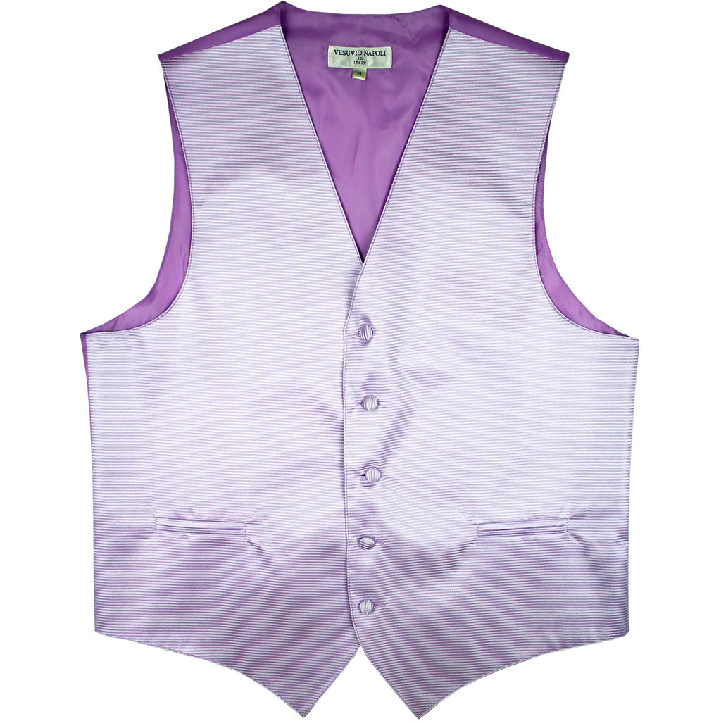 New formal men's tuxedo vest waistcoat only striped pattern prom wedding lavender