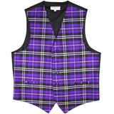 New men's tuxedo vest waistcoat only plaid pattern formal prom wedding