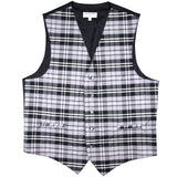 New men's tuxedo vest waistcoat only plaid pattern formal prom wedding