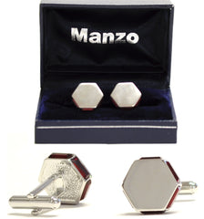 New Men's Cufflinks Cuff Link Rhinestones Formal Wedding prom hexagon Red #22