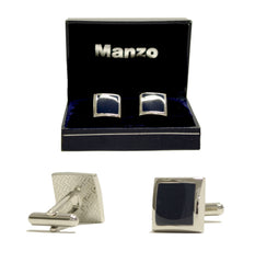 New Men's Cufflinks Cuff Link Square Rhinestone Resin Wedding Navy Blue #25