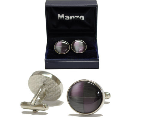 New Men's Cufflinks Formal casual Party Prom Wedding stone Black purple #36