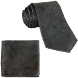 New Men's Polyester Woven Neck Tie necktie & hankie set paisley wedding