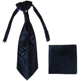 New men's polyester ASCOT cravat neck tie & hankie set Paisley prom