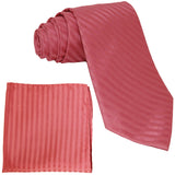 New Polyester Woven Men's Neck Tie necktie & hankie set Stripes formal