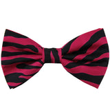 New Men's Zebra Print Pre-tied Bow Tie