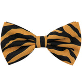 New Men's Zebra Print Pre-tied Bow Tie