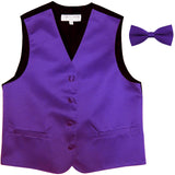 New Boy's Kid's formal Tuxedo Vest Waistcoat & bowtie US size 2-14 wedding