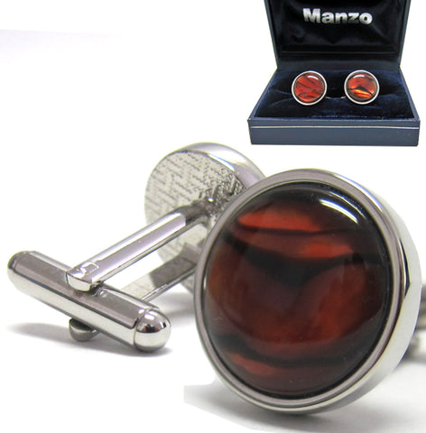 New Men's Cufflinks Cuff Link Catseye Round Wedding Formal Prom Burgundy #19