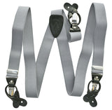 New Men's Suspender elastic Braces convertible clips buttons party wedding