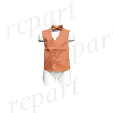 New Boy's Kid's formal Tuxedo Vest Waistcoat & bowtie US size 2-14 wedding